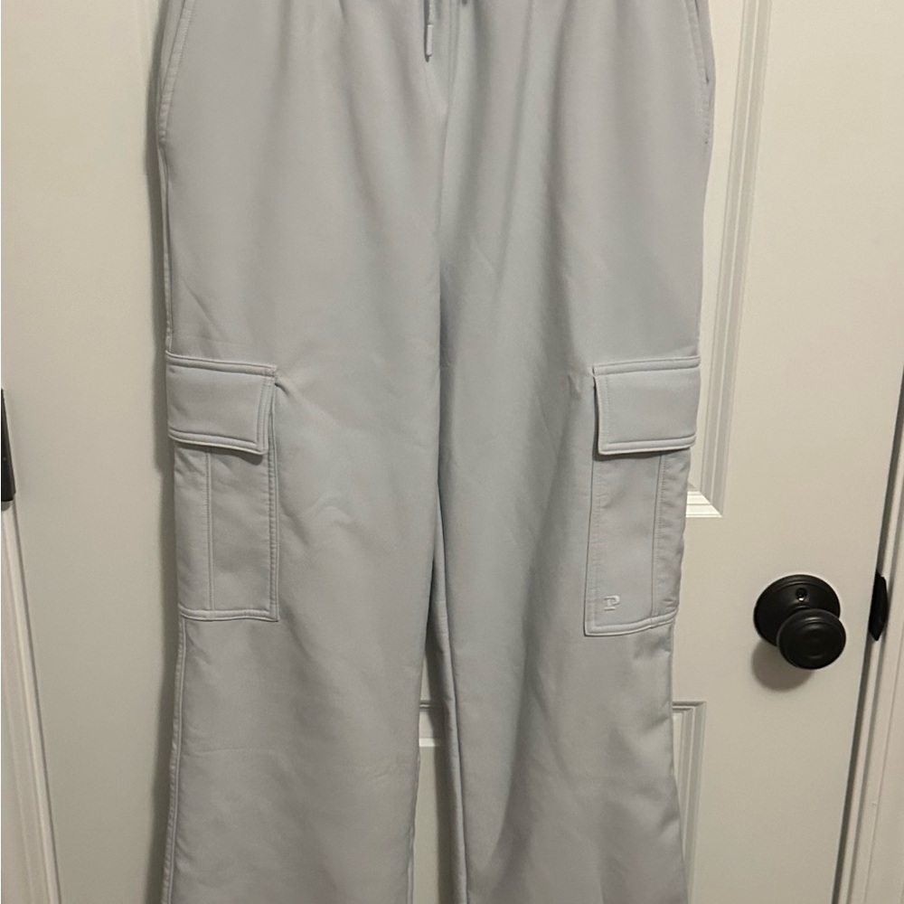 PINK Victoria's Secret fleece lined baby blue Cargo Pants